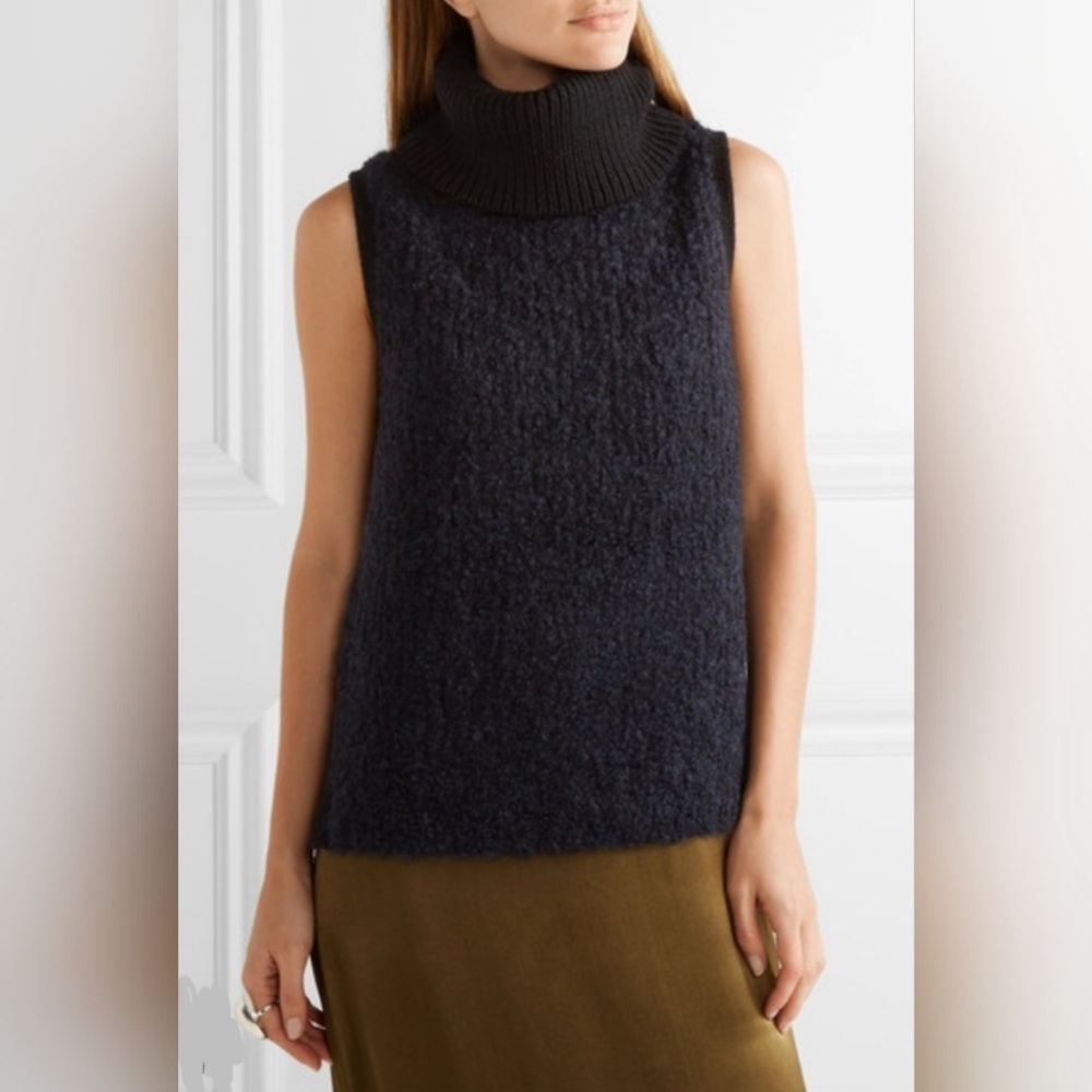 rag & bone Adele Sleeveless Boucle’ Turtleneck Sweater